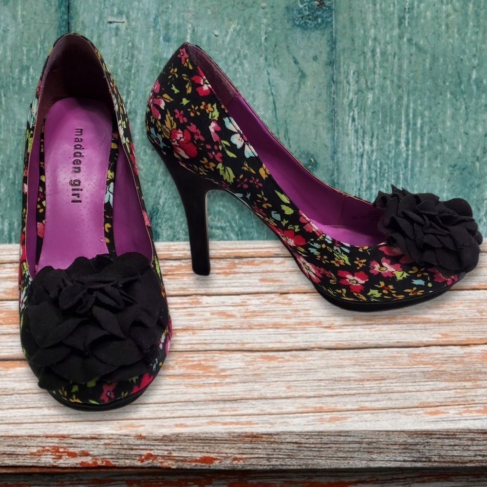 Madden Girl Multi-Color Salza Platform Pump Size 6.5 - Picture 1 of 9